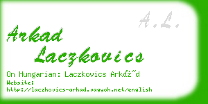 arkad laczkovics business card